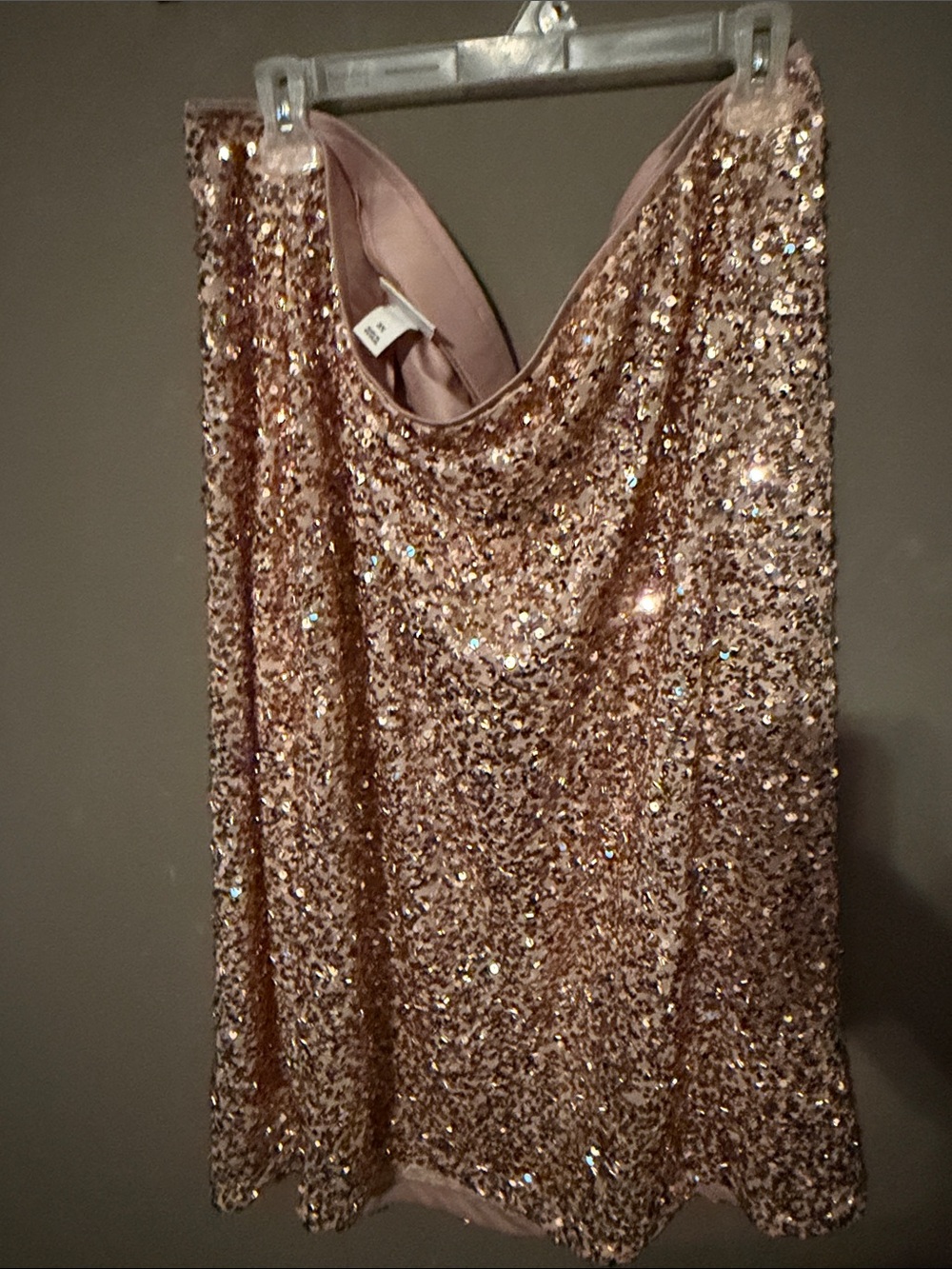 Ava & Viv Rose Gold Sequin Skirt nwt 3x